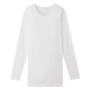 따뜻한 코튼 울 스무스 · 크루넥 긴소매 티셔츠 · 여성