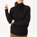 목이 편한·아란 패턴 · 터틀넥 스웨터