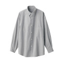 [남녀공용] 재생 코튼 혼방 옥스포드 · 레귤러 칼라 긴소매 셔츠