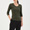 KHAKI(따뜻한 코튼 울 스무스 · U넥 8부소매 셔츠 · 여성)
