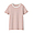 PINK STRIPE([무인양품]  여성 인도 면 저지 크루넥 반소매 티셔츠 (오버핏 반팔))