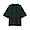 BLACK([무인양품]  여성 스무스 편직 와이드 티셔츠 (오버핏 반팔))