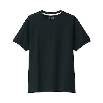 BLACK([무인양품]  남성 태번수 저지 가젯 티셔츠 (오버핏 반팔))