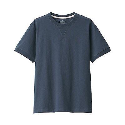 SMOKY BLUE([무인양품]  남성 태번수 저지 가젯 티셔츠 (오버핏 반팔))