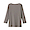 GRAYISH BROWN([무인양품]  여성 스트레치 리브 보트넥 7부소매 티셔츠 (오버핏 긴팔))