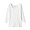 OFF WHITE(발열면 · U넥 8부소매 티셔츠 · 여성)