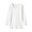 WHITE(두꺼운 발열면 · U넥 8부소매 티셔츠 · 여성)