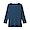 BLUE([무인양품]  여성 스트레치 리브 보트넥 7부소매 티셔츠 (오버핏 긴팔))