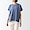 SMOKY BLUE([무인양품]  여성 슬러브 와이드 티셔츠 (오버핏 반팔))