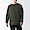 KHAKI GREEN*STRIPE([무인양품]  남성 워싱 태번수 보트넥 9부소매 티셔츠 (오버핏 반팔))