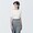OFF WHITE([무인양품]  여성 스트레치 리브 크루넥 반소매 티셔츠 (오버핏 반팔))
