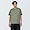 SMOKY GREEN([무인양품]  남성 저지 크루넥 반소매 티셔츠 (오버핏 반팔))