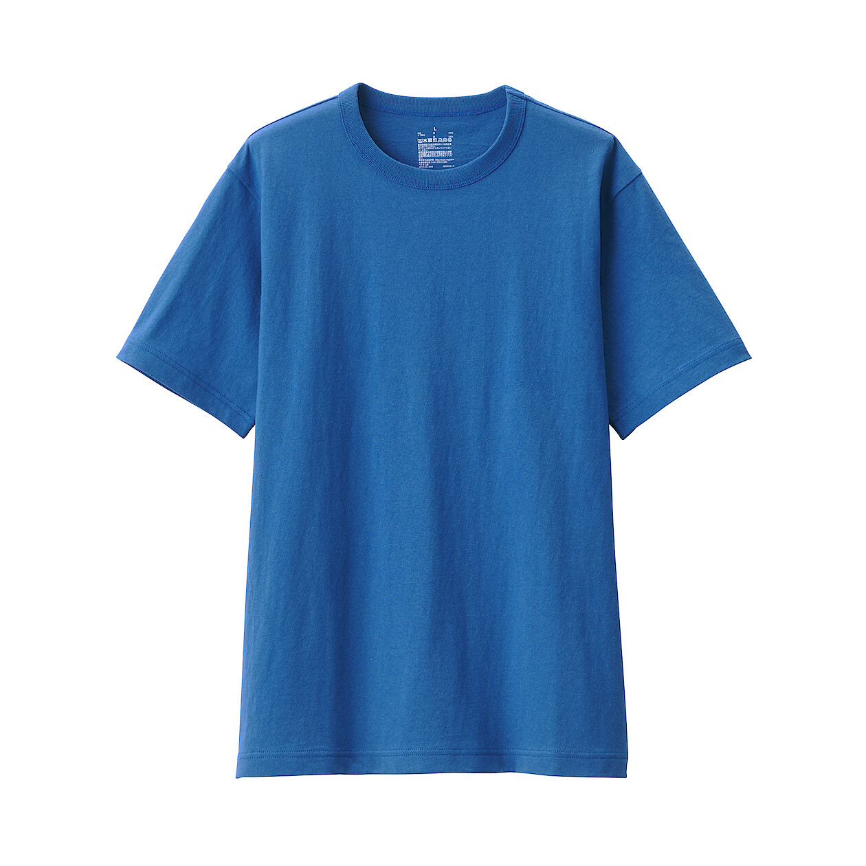 BLUE([무인양품]  남성 워싱 태번수 크루넥 반소매 티셔츠 (오버핏 반팔))