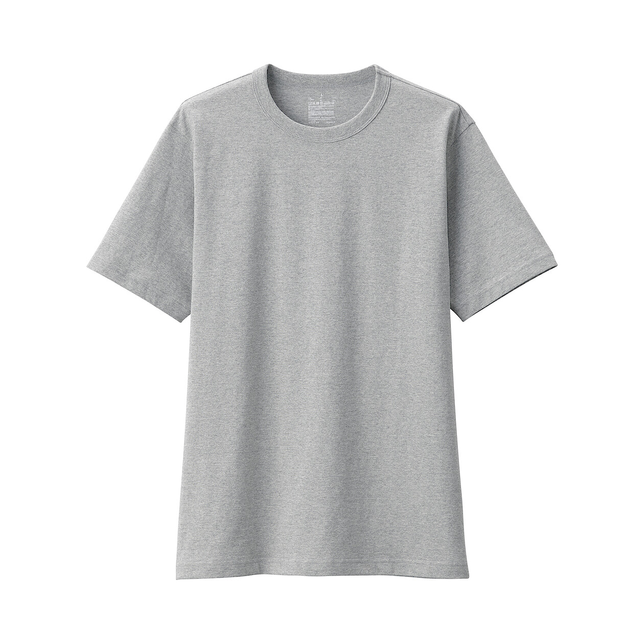 GRAY([무인양품]  남성 워싱 태번수 크루넥 반소매 티셔츠 (오버핏 반팔))