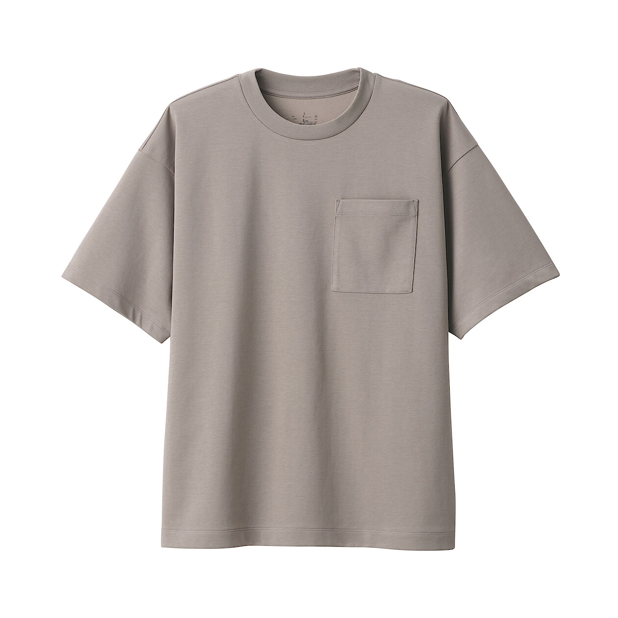 MOCHA BROWN([무인양품]  남성 시원한 UV 컷 와이드 반소매 티셔츠 (오버핏 반팔))