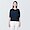 NAVY(여성 · UV 컷 헴프 혼방 · 크루넥 5부소매 스웨터)
