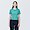 LIGHT GREEN([무인양품]  여성 슬러브 반소매 쇼트 티셔츠 (오버핏 반팔))